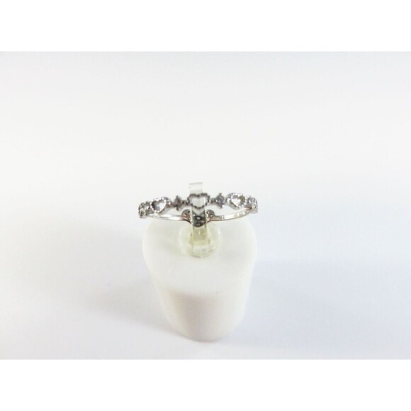Sterling Silver Heart CZ Stackable Ring - Size 6.5 - Picture 7 of 11